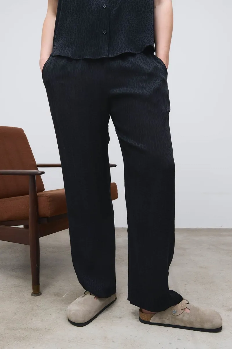 Yahmo Yahmo Damen vegan Hose Hilde Leo Schwarz, Schwarz, – Produktbild 2 von 2