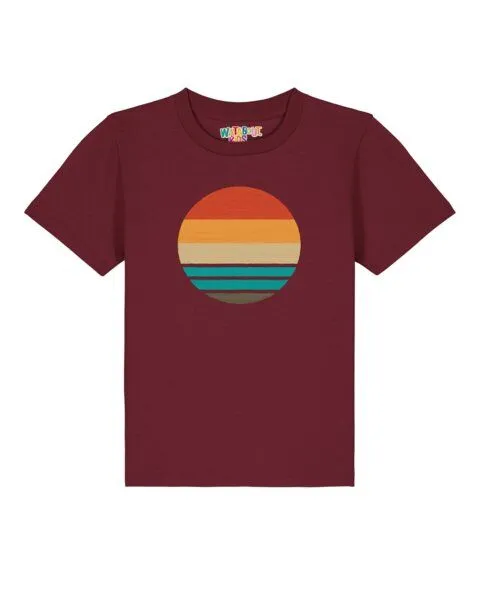 watabout.kids watabout.kids T-Shirt Kinder Retro Sunset Ocean, Burgundy, – Produktbild 1 von 2