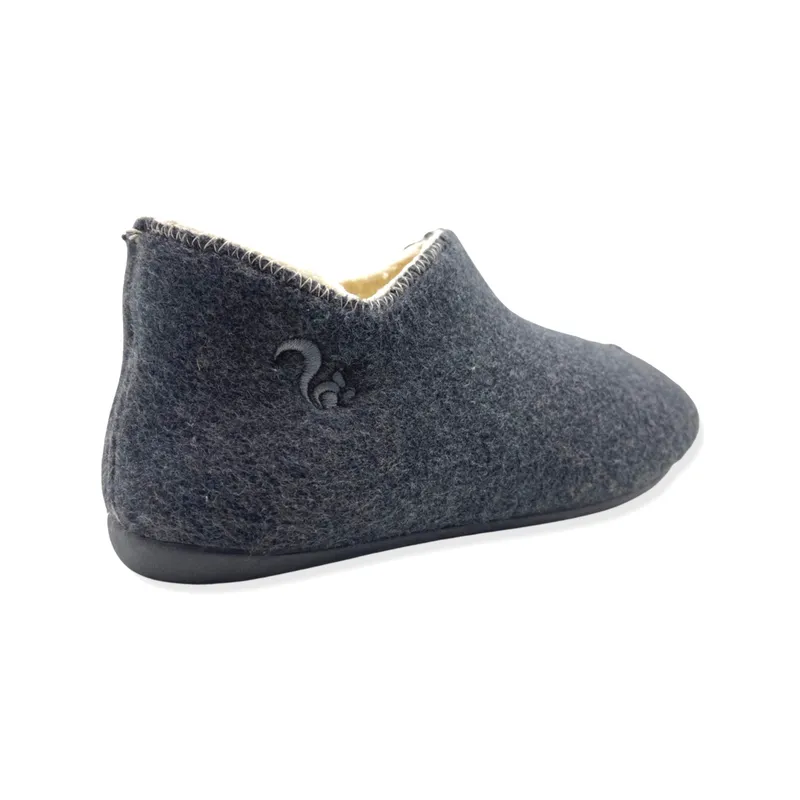 thies thies Damen vegan Hausschuhe Slipper Booties, Dunkelgrau, – Produktbild 2 von 2