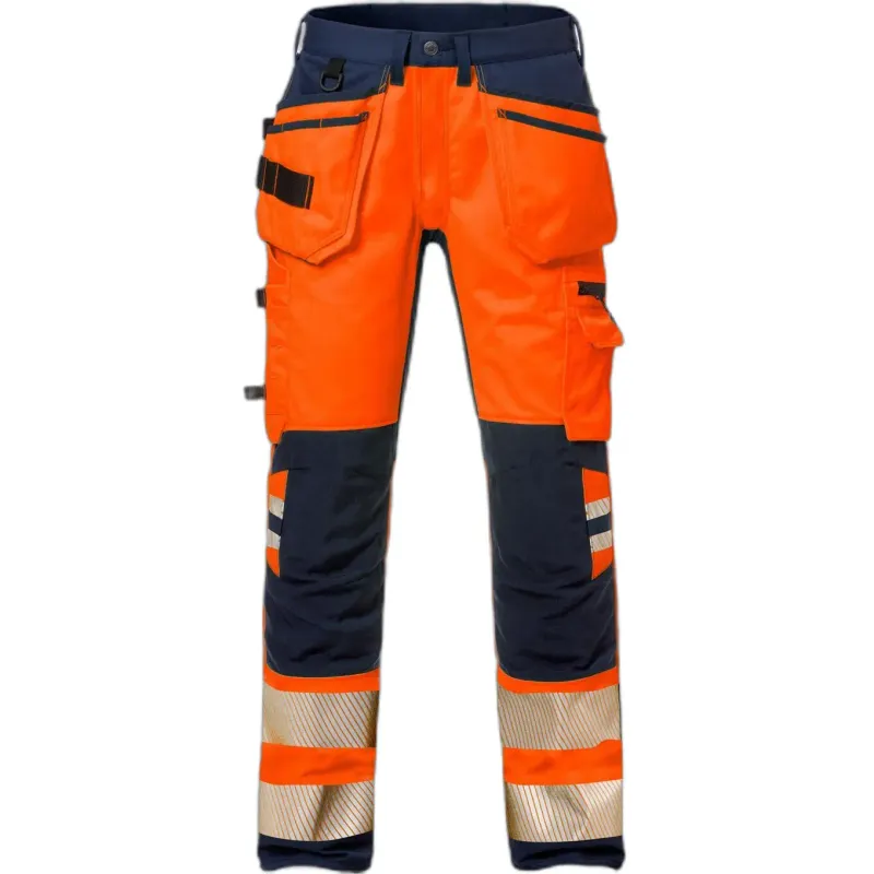 Fristads Sichtbare Arbeits Hose Klasse 2 Fristads Outdoor 2707 PLU, Orange, – Produktbild 2 von 2