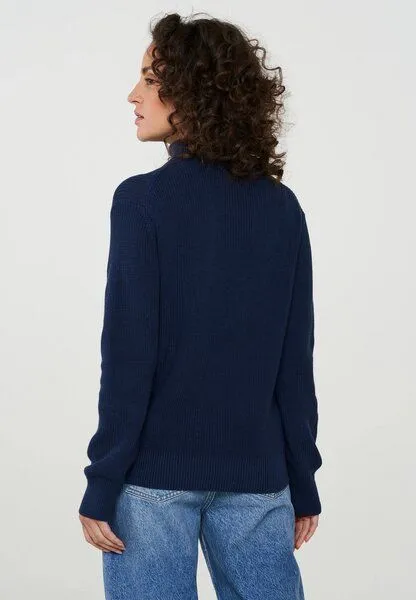 recolution Damen Stricktroyer aus Bio-Baumwolle - NIGELLA - recolution, Dark navy (blau), – Produktbild 2 von 8