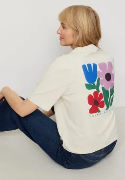 recolution Damen T-Shirt aus Bio-Baumwolle - AZOLLA THINK POSITIVE - recolution – Produktbild 1 von 1