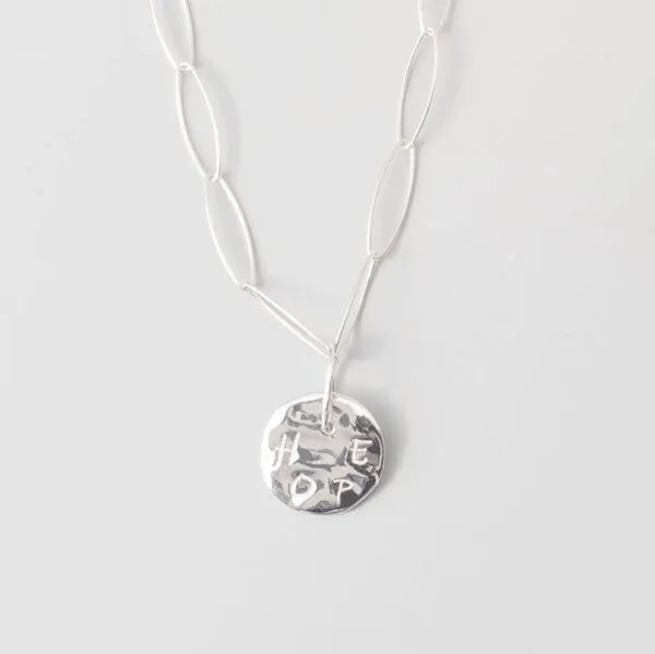 fejn jewelry fejn jewelry Kettenanhänger 'HOPE', Silber, – Produktbild 2 von 3