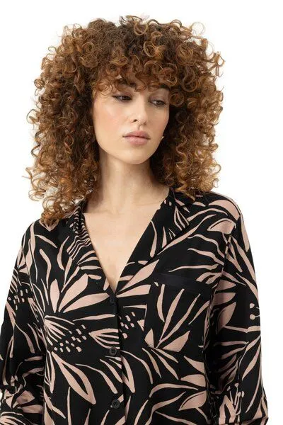 mey Mey Schlafanzug | FSC-Modal | Vivid Bloom, Schwarz, – Produktbild 3 von 4