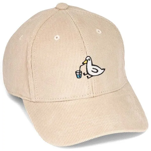 LIGARTI Bestickte Cord Cap – Piet die Ente – LIGARTI Tiermanufaktur, Sand, – Produktbild 1 von 4