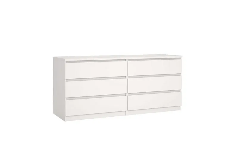Home affaire Kommode Naia - 6 Schubladen & grifflose Front, Made in Denmark (Breite: 158 cm), Viel Stauraum mit griffloser Front, in mehreren Farben, Weiß, – Produktbild 3 von 5