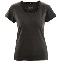 HempAge HempAge Damen T-Shirt mit Rollsaum Hanf/Bio-Baumwolle, Black, – Produktbild 1 von 1