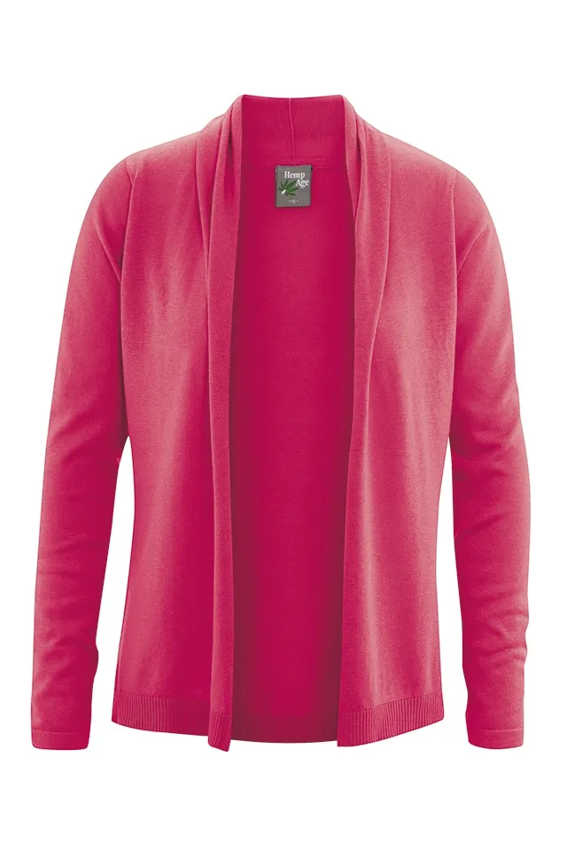 HempAge Hempage Damen vegan Leichte Strickjacke In Tomatenrot, Rot, – Produktbild 1 von 2