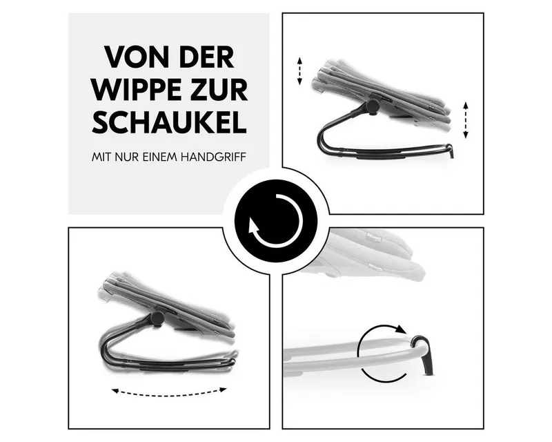 Hauck Hauck Hochstuhl Alpha Move Newborn Set - Natur, Holz Babystuhl ab Geburt mit Neugeborenensufsatz, Sitzkissen, Essbrett – Produktbild 3 von 5