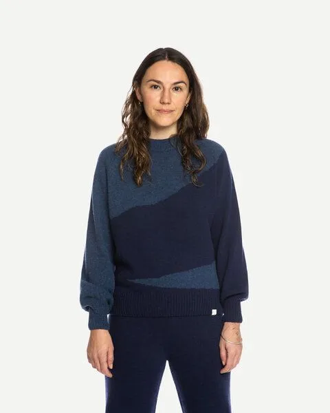 MATONA Matona Pullover | Raglan Sweater | aus Wolle und Baumwolle | GOTS-zertifiziert, Horizon blue, – Produktbild 1 von 3