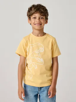 Vertbaudet T-Shirt mit Print für Jungen BASIC ocker – Produktbild 1 von 1