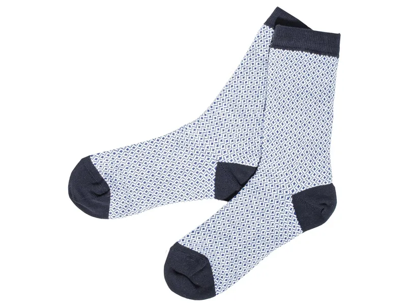 grödo Damensocken marine-enzian-weiß Gr.35-38 – Produktbild 1 von 2
