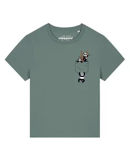watapparel watapparel T-Shirt Frauen Pocket Pandas – Produktbild 1 von 1