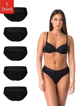 Elsie Elsie Bikinislip Unterhosen Damen aus 95% Baumwolle mit Stretch Slip Damen (Packung, 5-St., 5er-Pack) Bequeme Unterwäsche Frauen – Produktbild 1 von 1