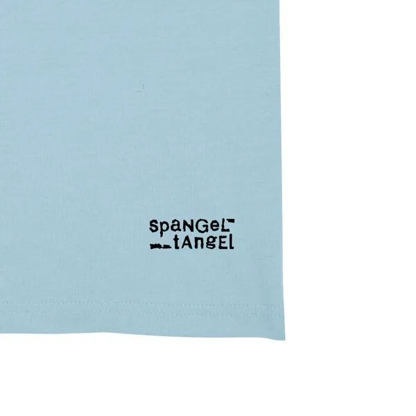 Spangeltangel Spangeltangel T-Shirt "Schnake", Männershirt, Herrenshirt, bedruckt, Siebdruck, T-Shirt, Bio-Baumwolle, Hellblau, – Produktbild 4 von 4