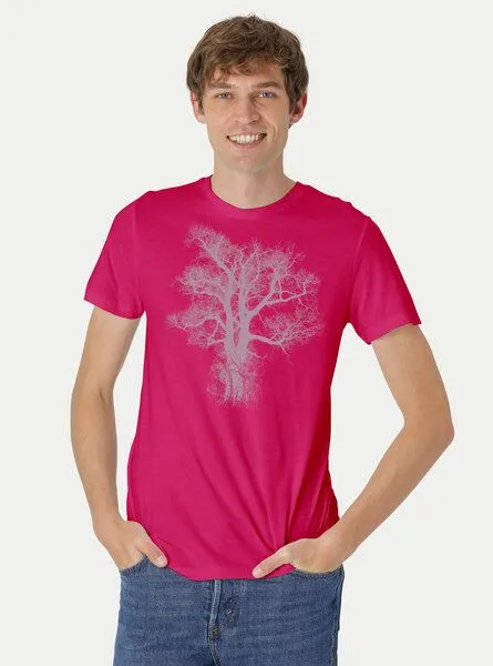 Peaces.bio - handbedruckte Biomode Peaces.bio - handbedruckte Biomode Bio-Herren-T-Shirt Chestnut, Pink, – Produktbild 2 von 3