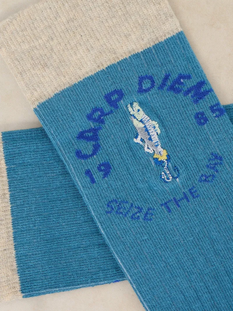 White Stuff Socken Carpe Diem - 44-46, Blaugrün multi, – Produktbild 2 von 2