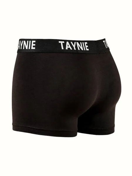 Taynie 2er-Pack schwarz/grau - Retroshorts - Biozidfrei - Zertifiziert - TAYNIE HERREN BOXERSCHORTS, Schwarz, – Produktbild 3 von 4