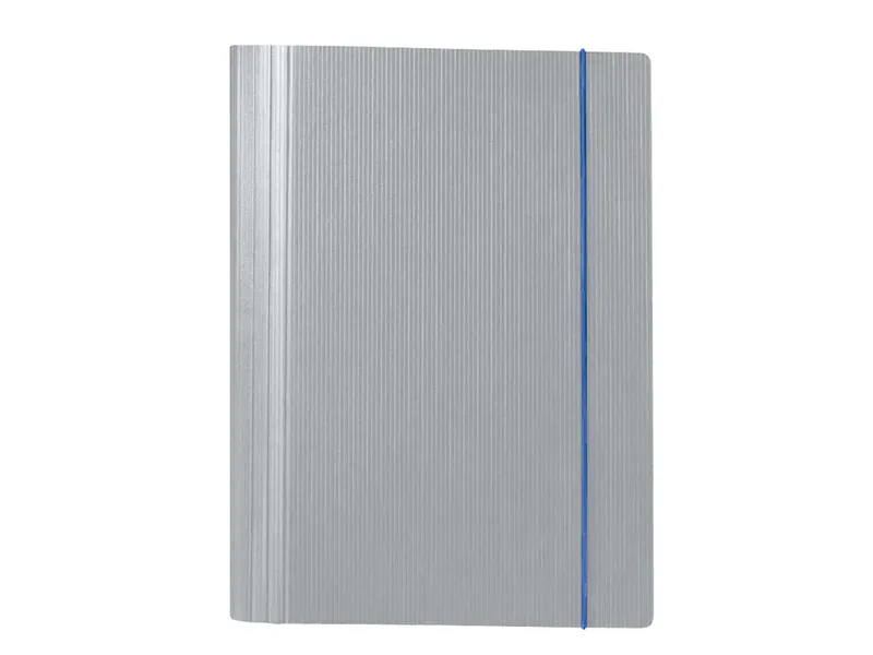 Memo Tagungsmappe A4 grau mit Blockklemme und Verschlussgummi blau – Produktbild 1 von 1