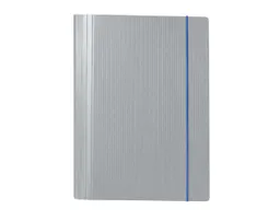 Memo Tagungsmappe A4 grau mit Blockklemme und Verschlussgummi blau – Produktbild 1 von 1