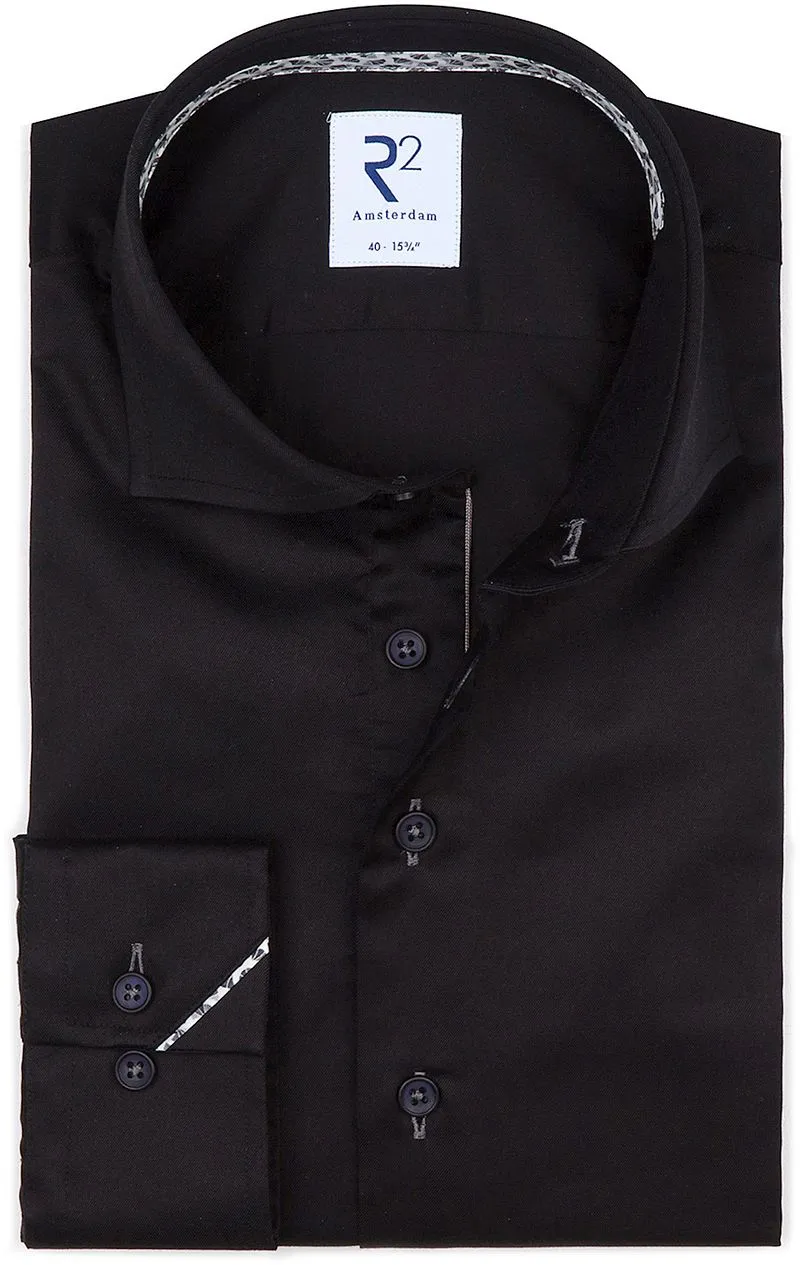 R2 Amsterdam R2 Amsterdam R2 Hemd Twill Schwarz (3XL), Schwarz, – Produktbild 1 von 2