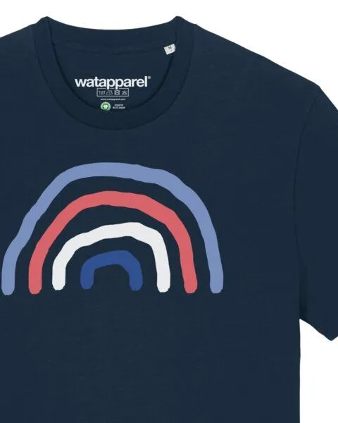 watapparel watapparel T-Shirt Unisex Regenbogen, French navy, – Produktbild 3 von 4