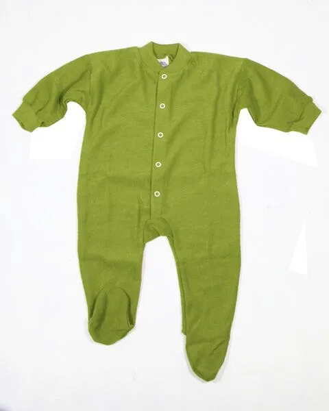 Cosilana Cosilana Baby Schlafanzug 1-tlg mit Fuss Woll-Frottee, Gruen, – Produktbild 1 von 1