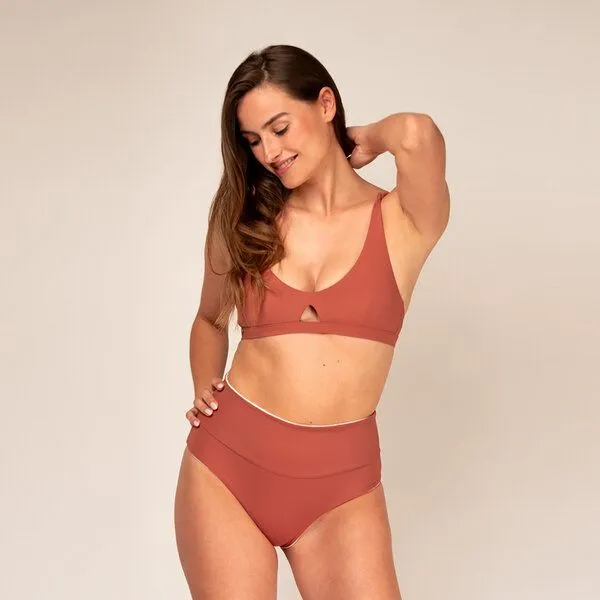 Woodlike Ocean Woodlike Ocean Emee High Waist - wendebar white , rose brown, lila, Braun, – Produktbild 1 von 4