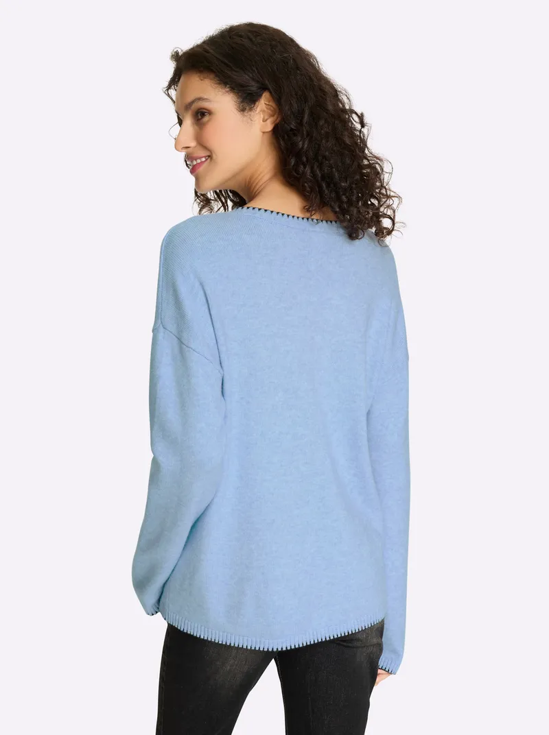 heine Pullover eisblau-meliert, Eisblau-meliert, – Produktbild 2 von 2