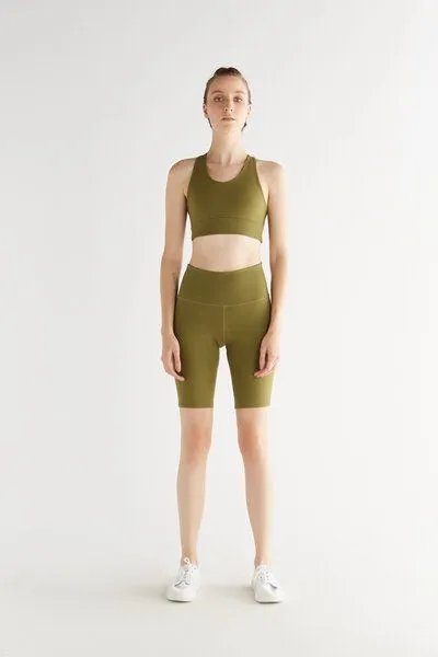 True North True North Damen Fit Shorts aus Bio-Baumwolle T1331, Olive-grün, – Produktbild 1 von 4
