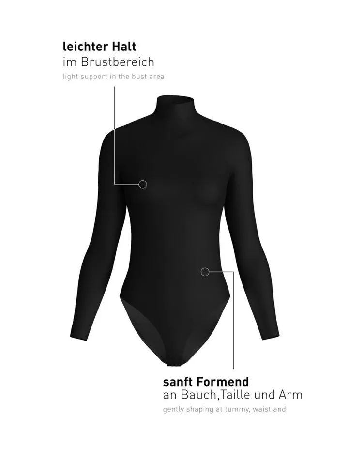 CALIDA CALIDA Shaping-Body Seamless Shape Damen (1-tlg) mit Stehkragen, nahtlos und anschmiegsam, Schwarz, – Produktbild 5 von 5