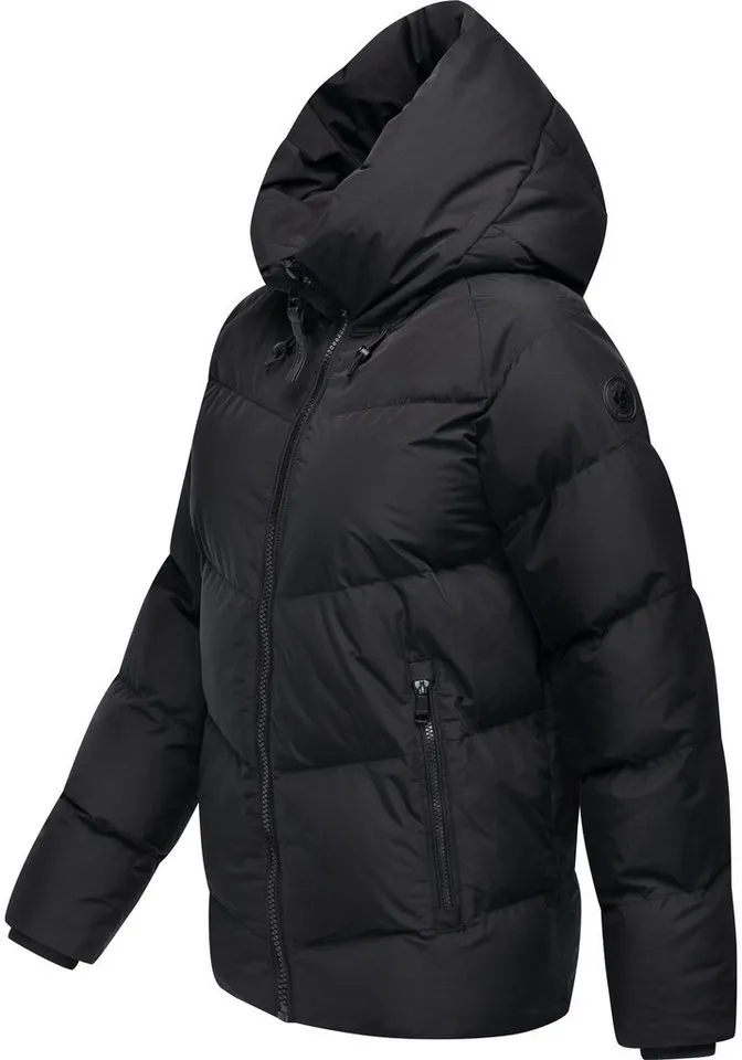 ragwear ragwear Steppjacke Cessi Wasserdichte Damen Winterjacke mit großer Kapuze, Schwarz, – Produktbild 3 von 4