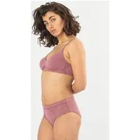 erlich textil erlich textil Elisabeth bügelloser BH mit Spitze aus Bio-Baumwolle, made in Europe, Mauve, – Produktbild 3 von 8