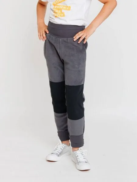 Babbily Babbily Verstellbare Fleece Hose mit robustem Knie - 100% Bio-Baumwolle, Grün, – Produktbild 4 von 4