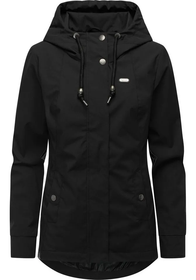 ragwear ragwear Outdoorjacke Alvena Summer YOUMODO Wasserdichte und atmungsaktive Übergangsjacke, Schwarz, – Produktbild 2 von 4