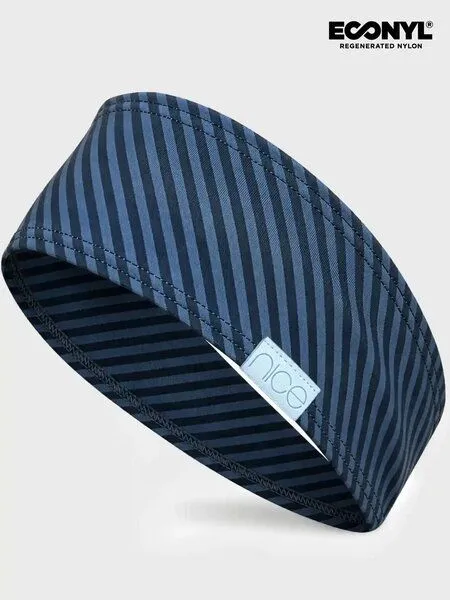 nice to meet me nice to meet me Stirnband zum Laufen & Sport – schnelltrocknendes Schweißband aus ECONYL® regeneriertem Nylon, Stripes, – Produktbild 4 von 4
