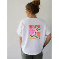 Kultgut Kultgut Artdesign Biofair - Oversize Shirt/ Hello, Weiß, – Produktbild 1 von 1