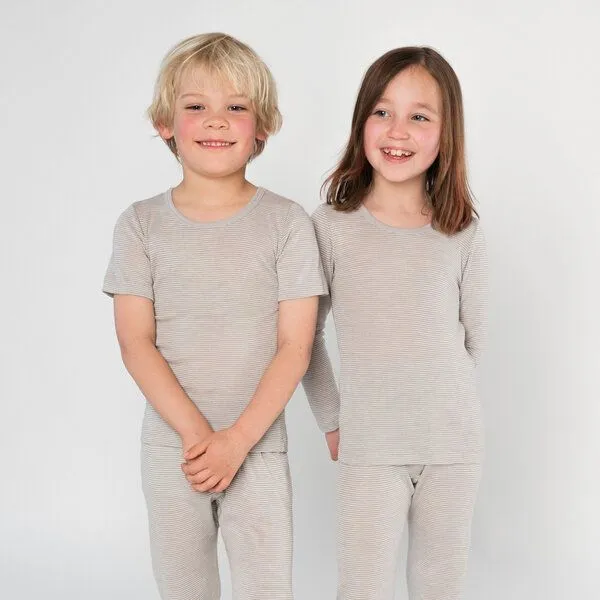 Living Crafts Living Crafts Kinder Langarm-Shirt, Grey/natural striped, – Produktbild 1 von 2