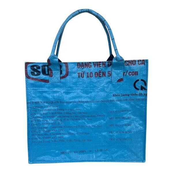 Beadbags Beadbags Einkaufstasche Ri94 recycelter Reissack, Mittelblau (1), – Produktbild 4 von 4