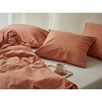 Yumeko Kissenbezug "Yumeko" aus Perkal 300TC, Terracotta, – Produktbild 1 von 1
