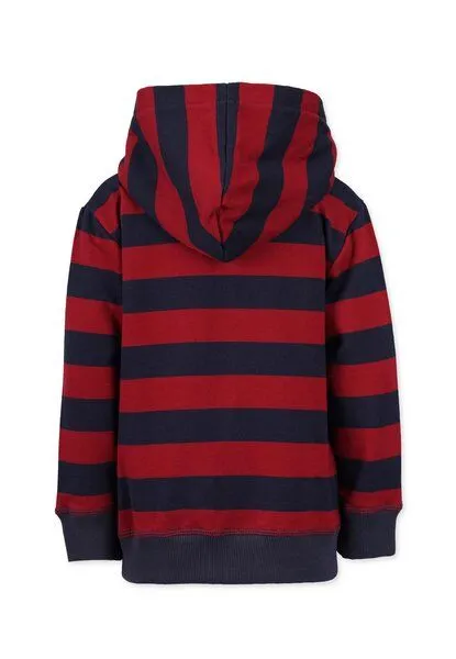 Band of Rascals Band of Rascals Striped Zip Hooded, Navy-red, – Produktbild 2 von 4