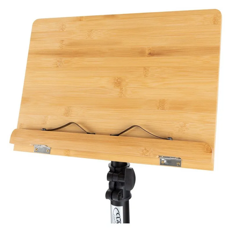 Classic Cantabile Notenpult Classic Cantabile OSW-100 Notenpult Bambus, Notenständer stufenlos höhenverstellbar und neigbar, Schwarz, – Produktbild 4 von 4