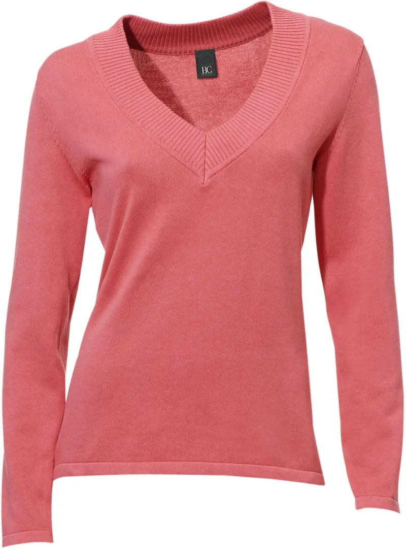 heine V-Ausschnitt-Pullover koralle, Koralle, – Produktbild 2 von 2