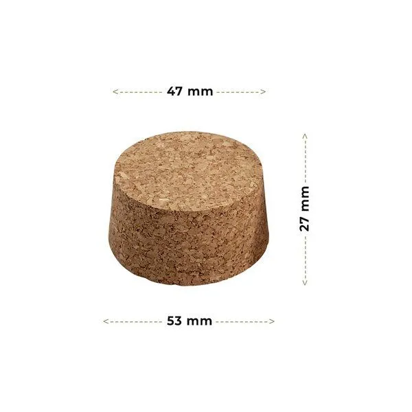 Kork-Deko Kork-Deko Verschluss-Korken für Kernloch-Bohrungen Kork ∅ 50mm | 27x53/47 mm | 100 Stück – Produktbild 5 von 8