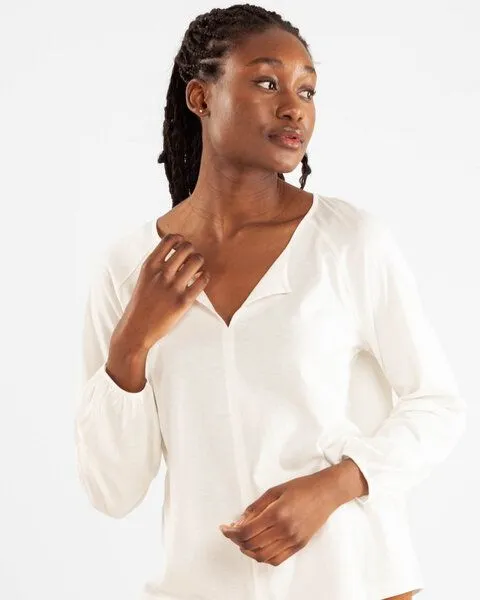 Alma & Lovis Alma & Lovis Feminines Blusenshirt aus Bio-Baumwolle | Raglan Blouse, White (weiß), – Produktbild 4 von 4