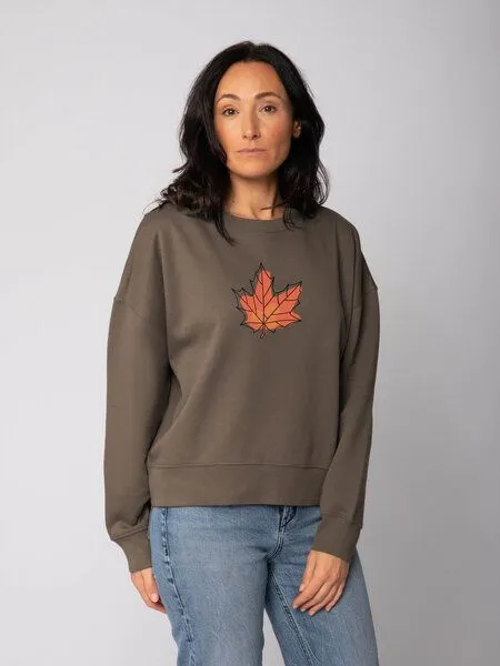 watapparel watapparel Sweatshirt Frauen Herbst, Mocha, – Produktbild 2 von 2