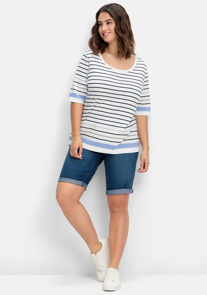 sheego Jeansbermudas, Blue denim, – Produktbild 2 von 2