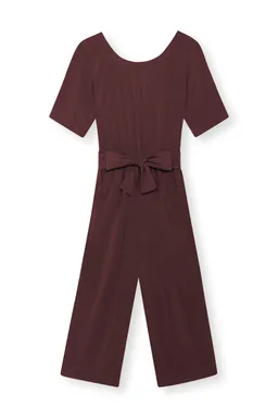 Lovjoi LOVJOI Damen vegan Jumpsuit Staine Halbarm Beet Rot – Produktbild 1 von 1