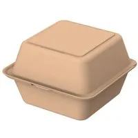REuse REuse Burgerbox take away Verpackung - Essensbehälter to go, Beständiges braun, – Produktbild 1 von 1