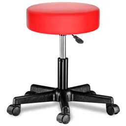 Casaria® Rollhocker Kunstleder Rot 360° drehbar – Produktbild 1 von 1